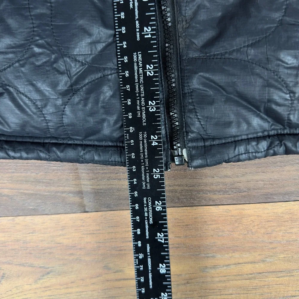 LL Bean Womens Goose Down Puffer Jacket Black Onion Quilt Full Zip Medium M Reg‎
